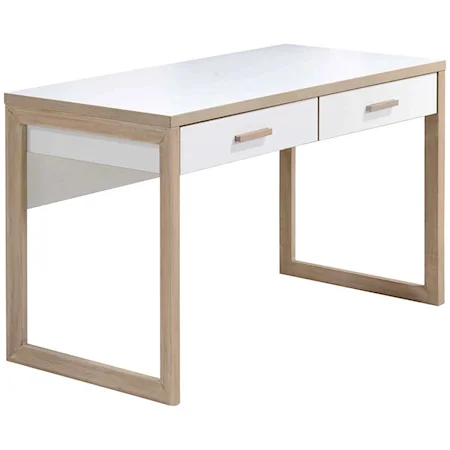 Contemporary 2 Drawer Writing Desk with Laminate Top